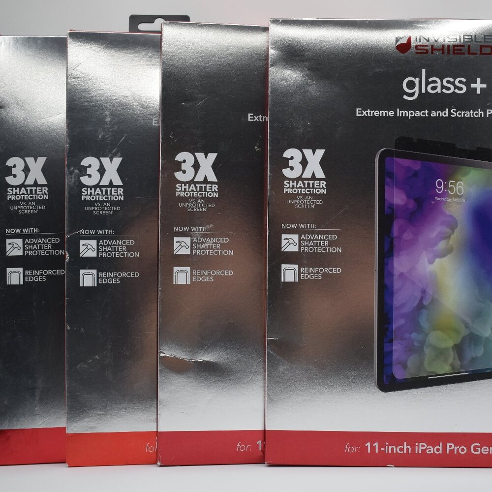 ZAGG iPad Pro 11 inch Glass Screen Protector for Gen 1 & 2 (4 packages included)